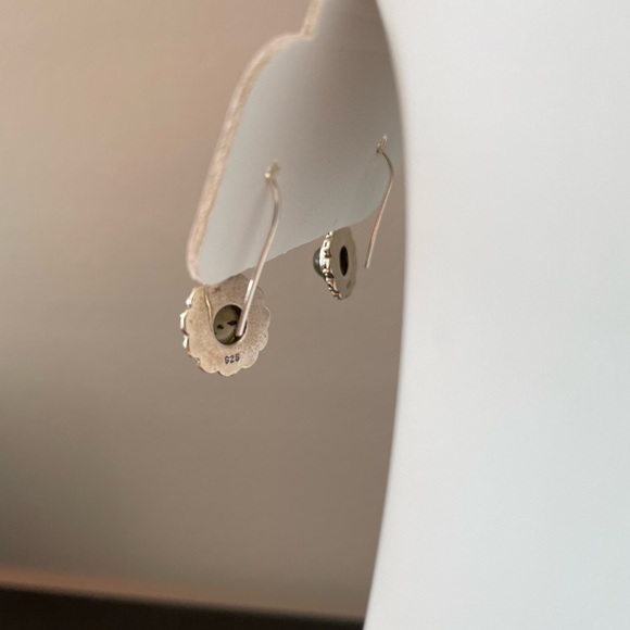 SOLD - Silver Labradorite Earrings (925) - Picture 4 of 6